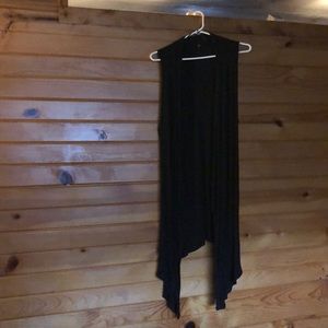 Black long Cardigan Vest